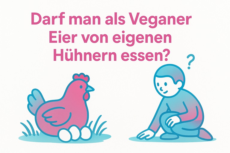 Darf man als Veganer Eier von eigenen Hühnern essen?