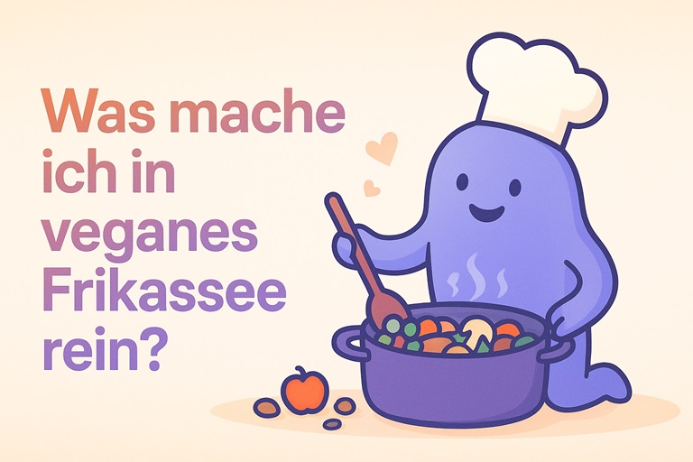 Was mache ich in veganes Frikassee rein?